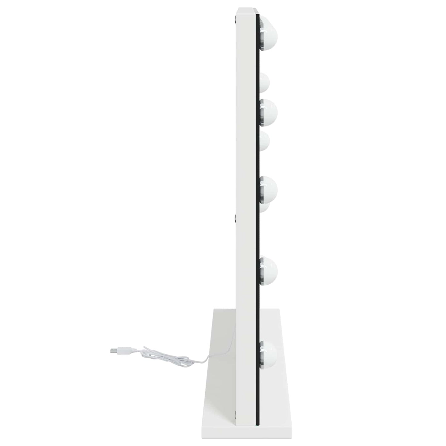 LED Makeup Spejl Hvid 58 x 10 x 47 cm Glas og Stål