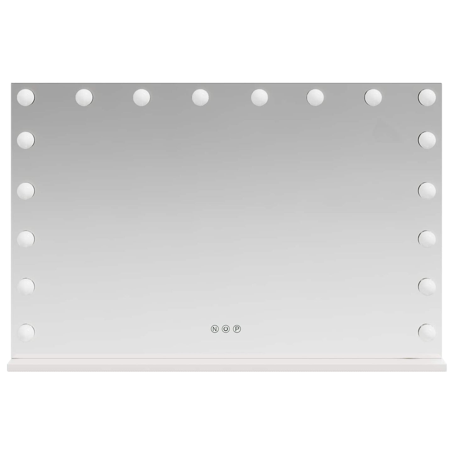 LED Makeup Spejl Hvid 80 x 10 x 52,5 cm Glas og Stål