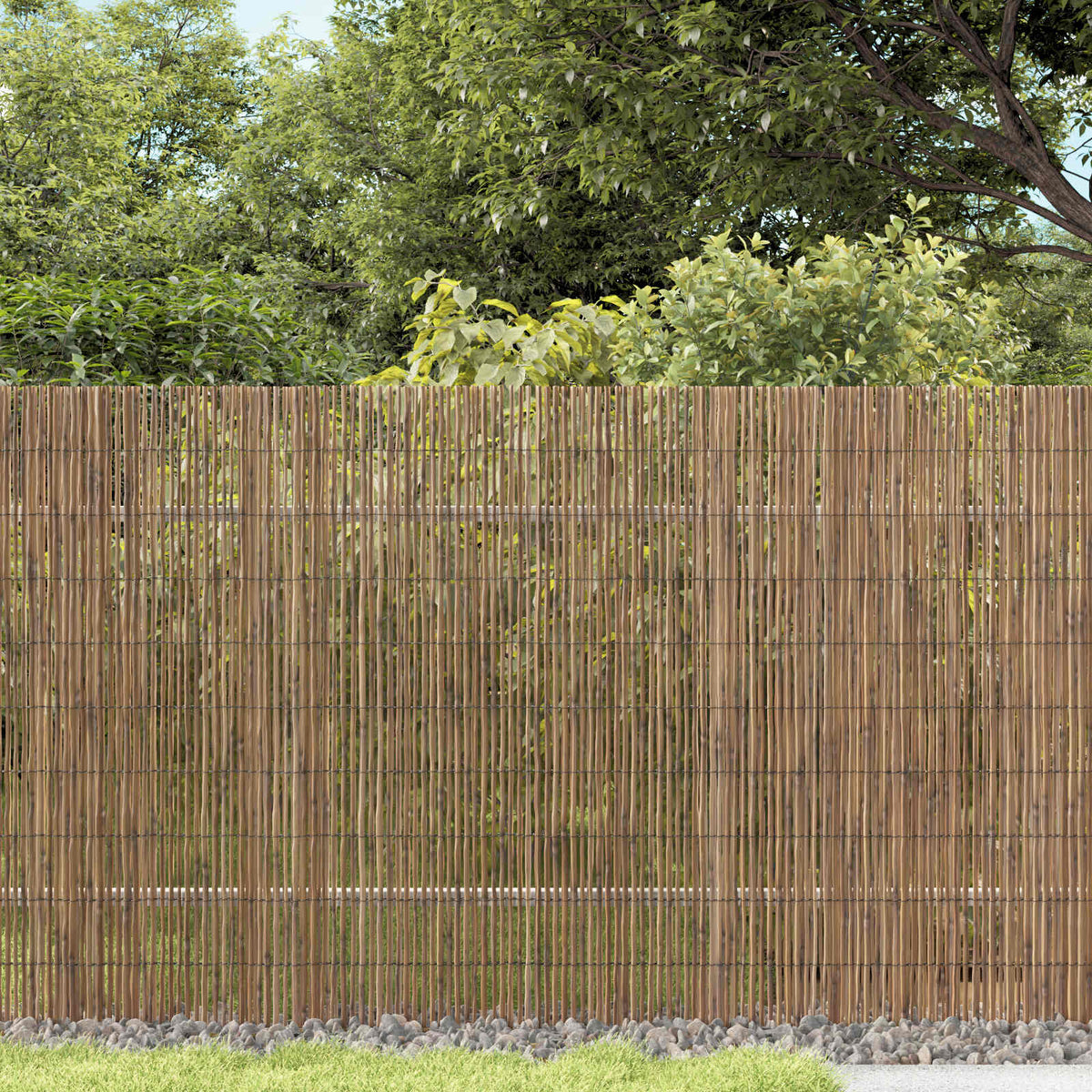 Havehegn 400 x 90 cm Rør Naturfarvet