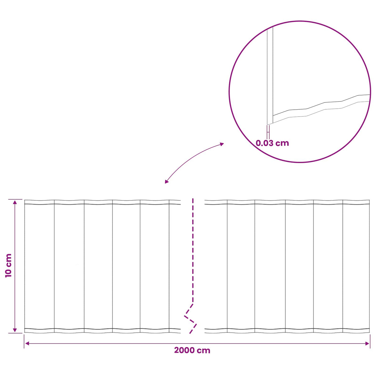 Plænekant 20 m x 10 cm Galvaniseret stål Sølv