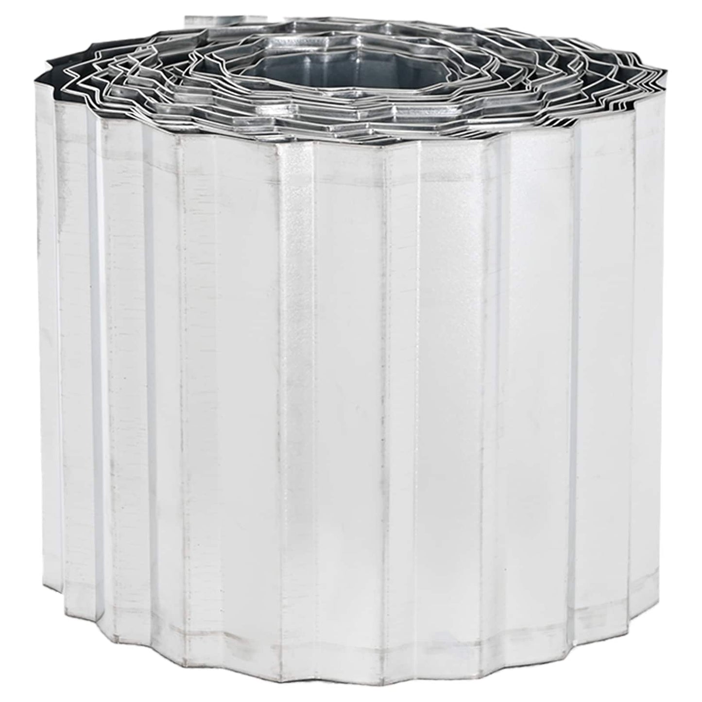 Plænekant 10 m x 10 cm Galvaniseret stål Sølv