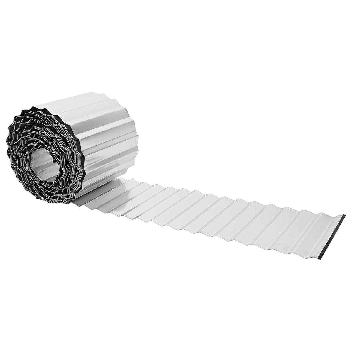 Plænekant 10 m x 15 cm Galvaniseret stål Sølv