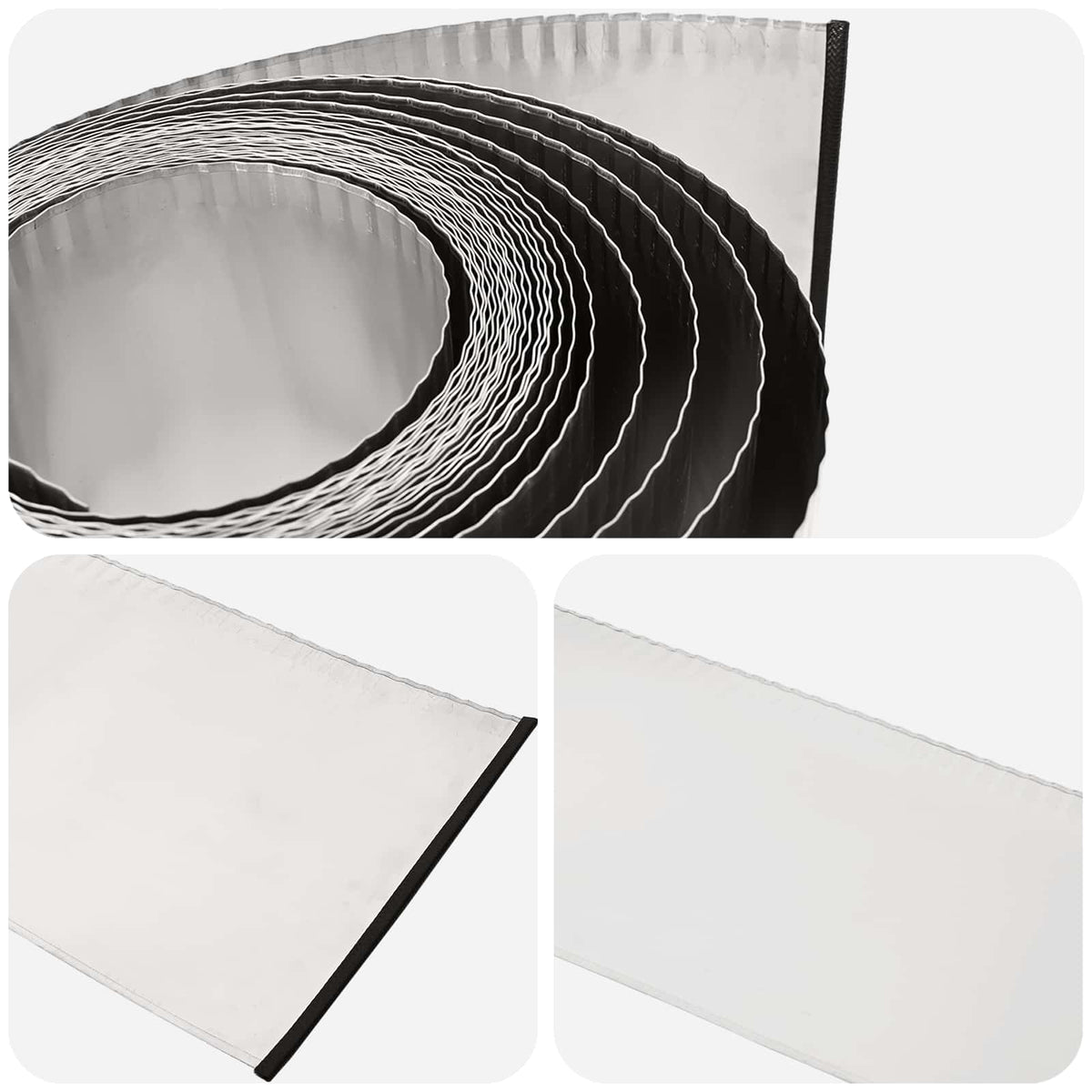 Plænekant 10 m x 15 cm Galvaniseret stål Sølv