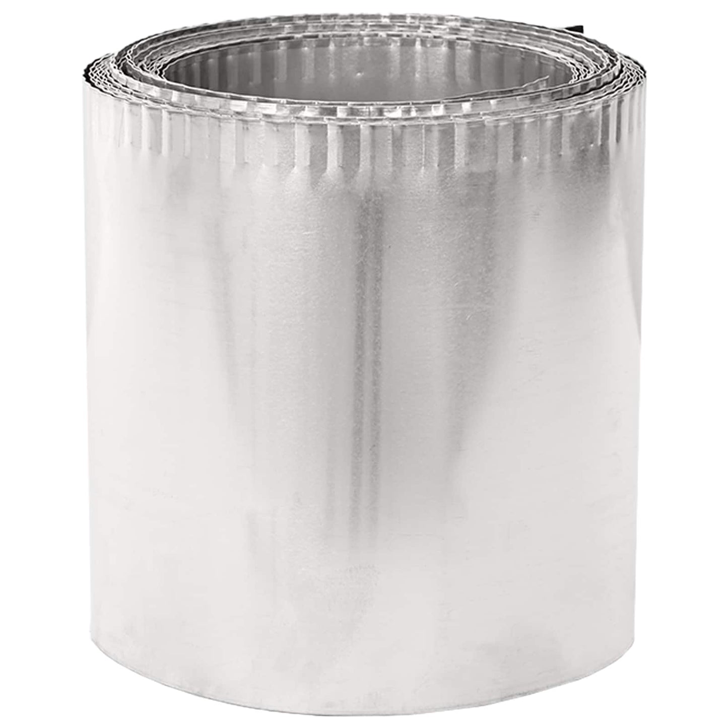 Plænekant 10 m x 25 cm Galvaniseret stål Sølv
