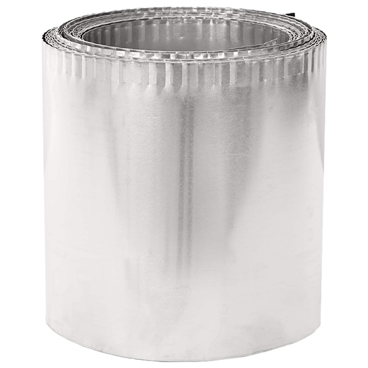 Plænekant 10 m x 30 cm Galvaniseret stål Sølv