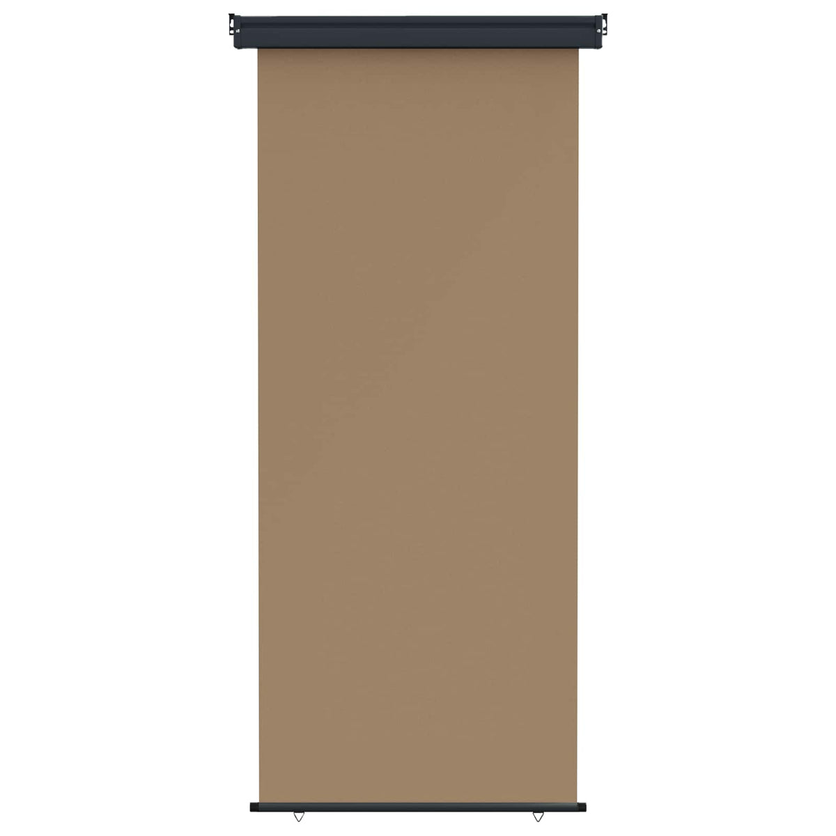 Balkon Sideskærm 80 x 250 cm 100% polyester jern stål Gråbrun