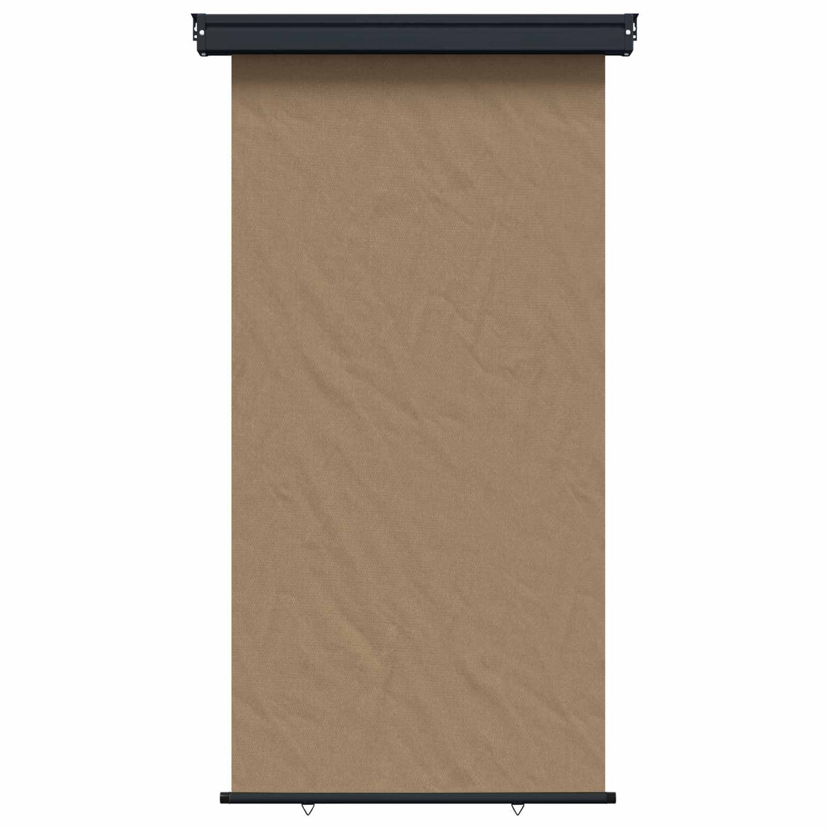 Balkon Sideskærm 117 x 250 cm 100% polyester jern stål Gråbrun