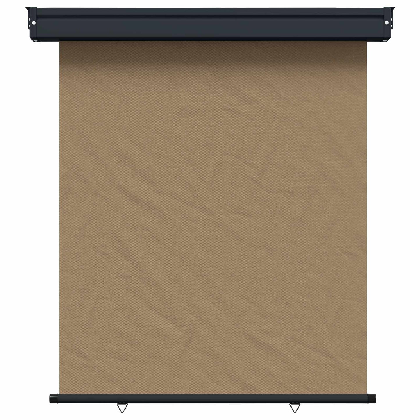 Balkon Sideskærm 117 x 250 cm 100% polyester jern stål Gråbrun