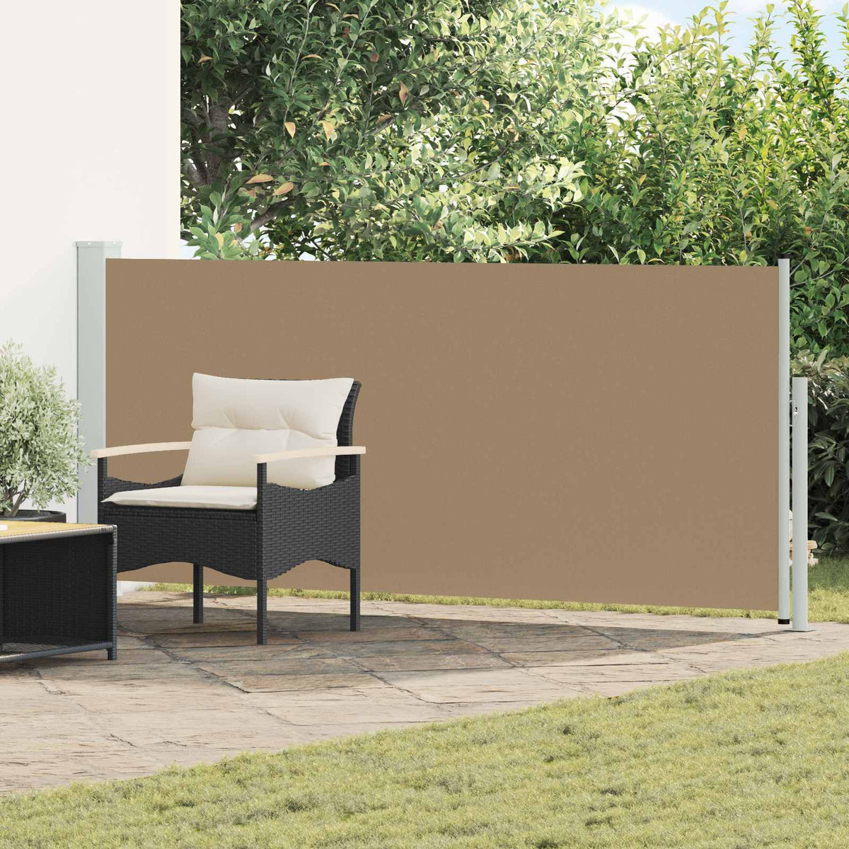 Udtrækkeligt side-markise Rektangulær 120 x 300 cm Polyester