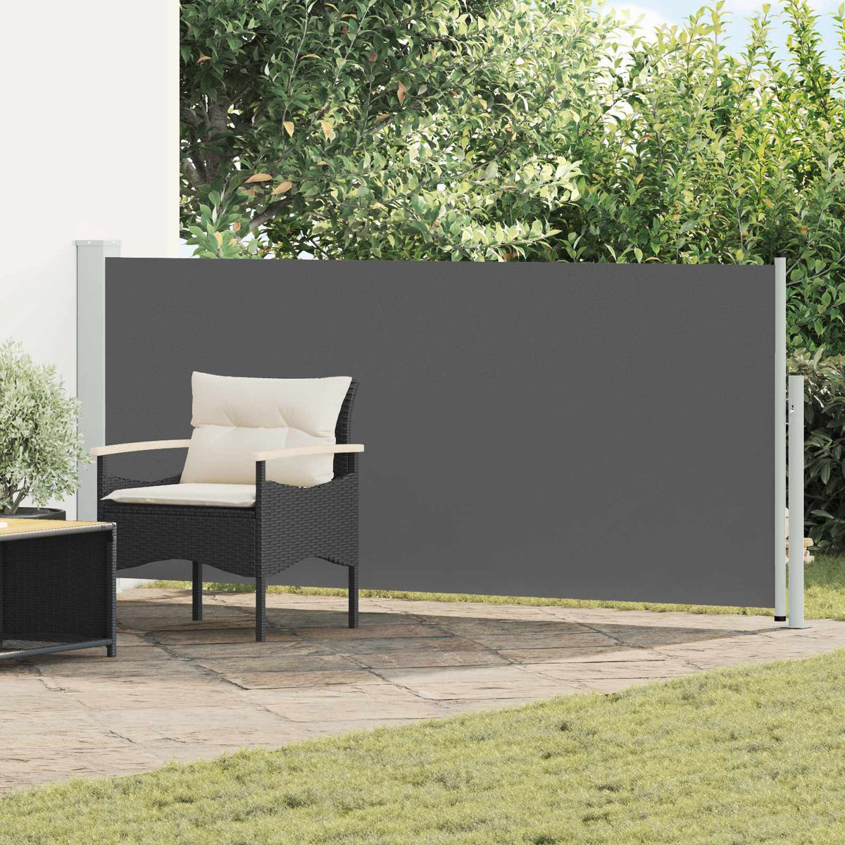 Udtrækkeligt side-markise Rektangulær 120 x 300 cm Polyester