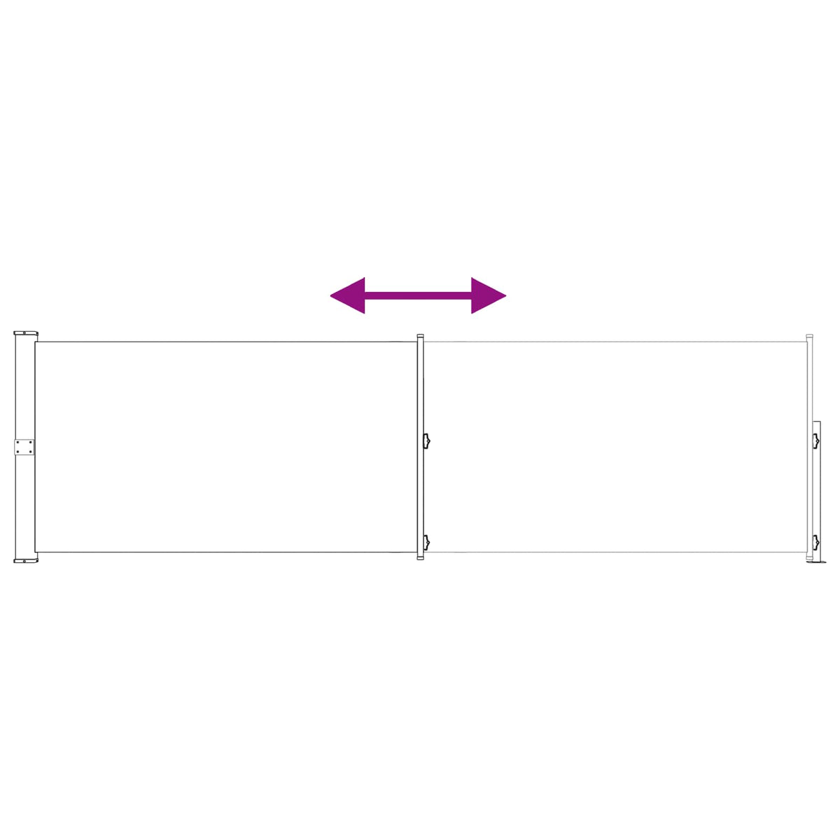 Udtrækkeligt side-markise Rektangulær 140 x 300 cm