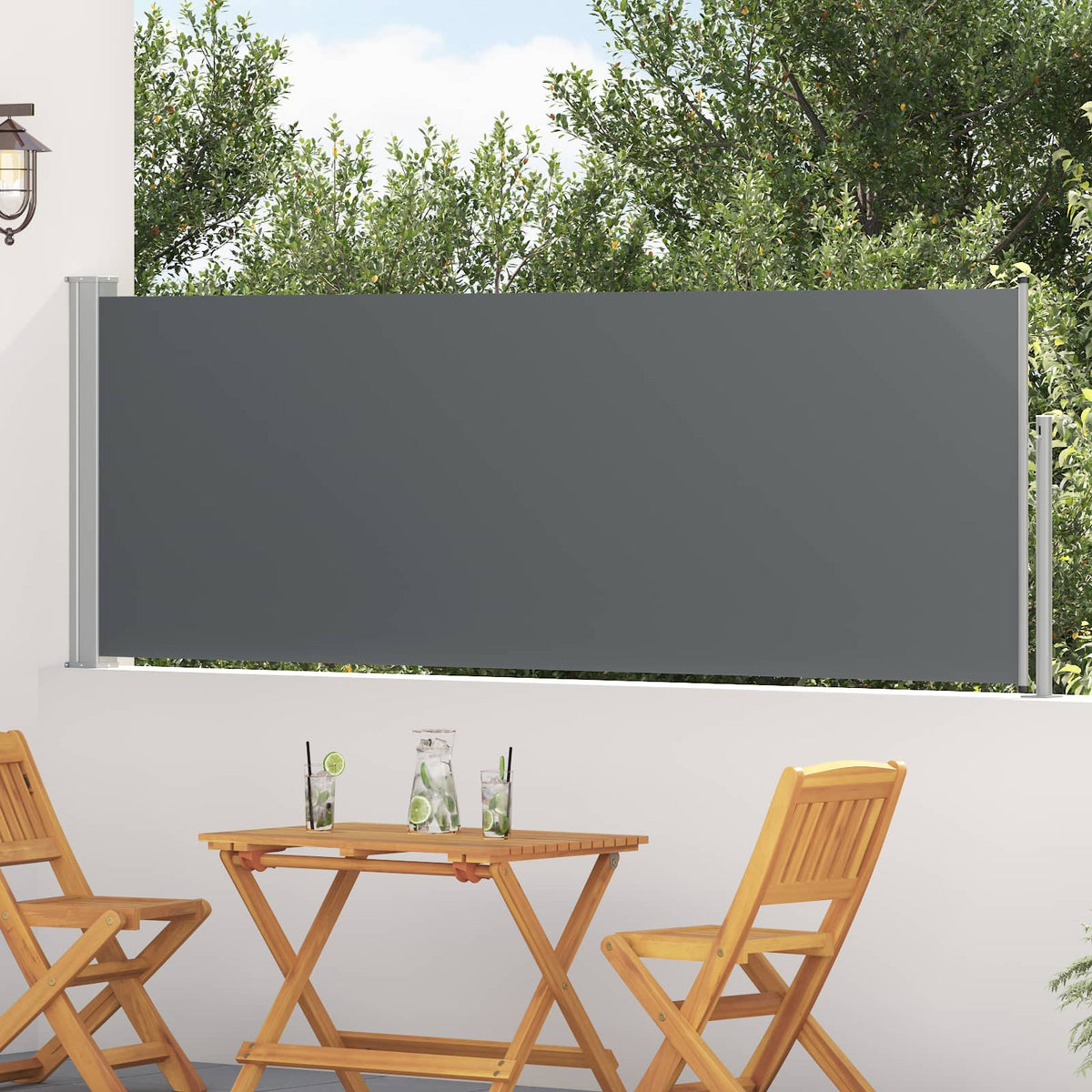 Udtrækkeligt side-markise Rektangulær 500 x 100 cm Polyester