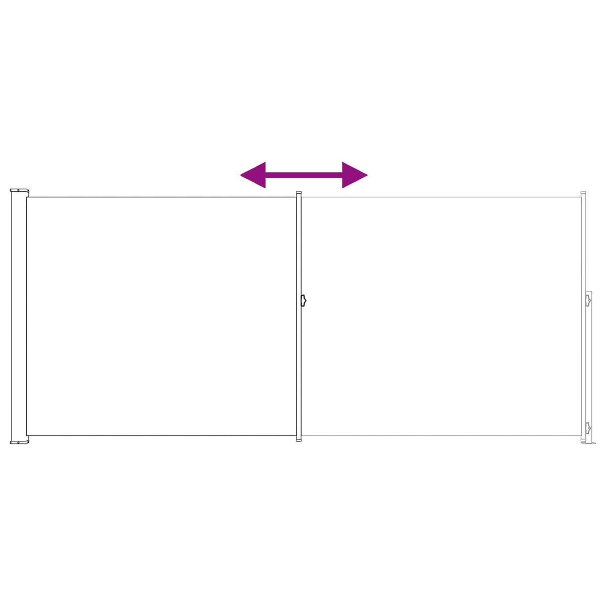 Udtrækkeligt side-markise Rektangulær 200 x 500 cm