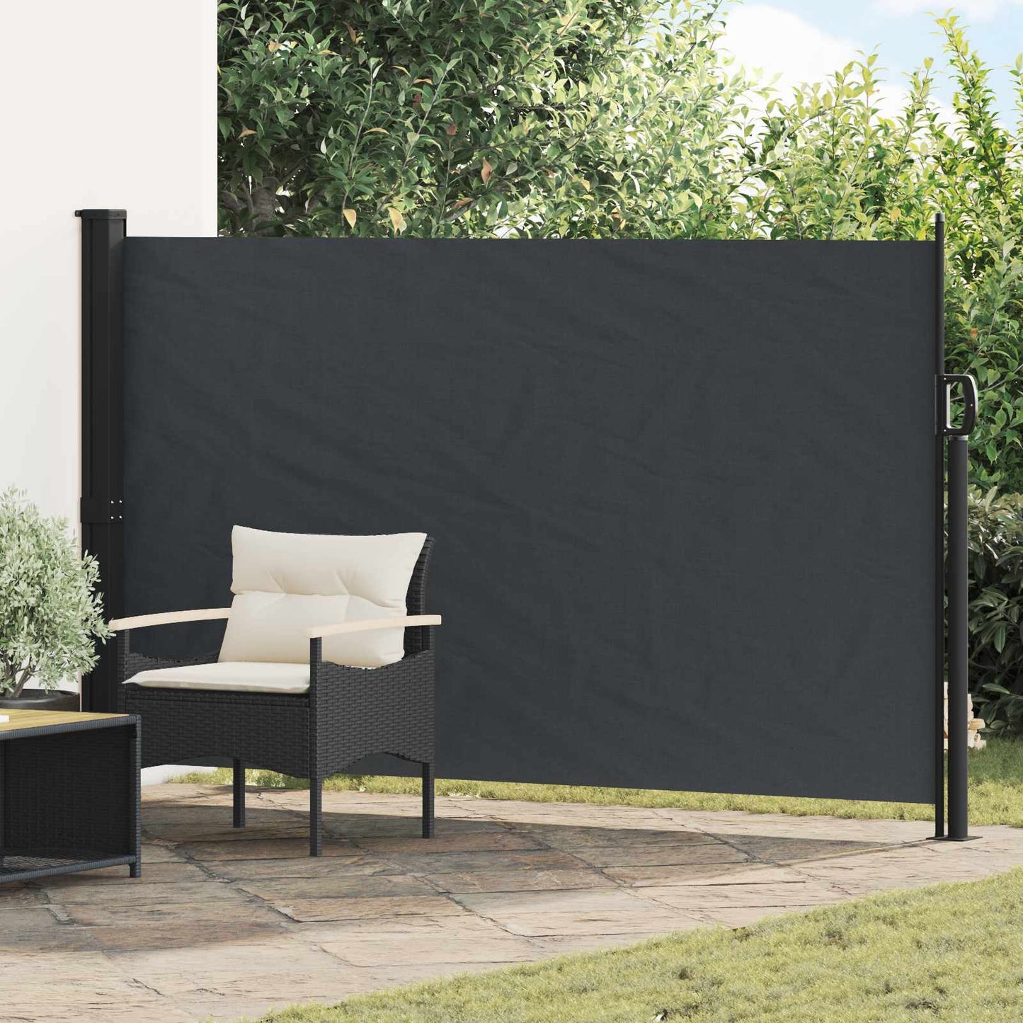 Udtrækkeligt side-markise 300 x 170 cm Polyester Rektangulær
