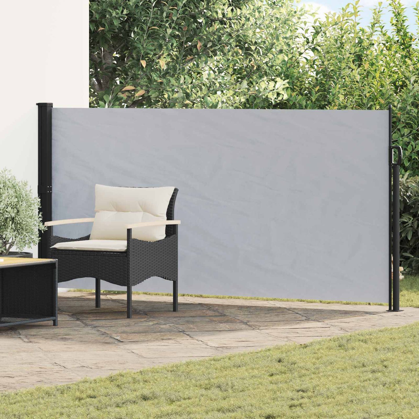 Udtrækkeligt side-markise 600 x 160 cm Polyester Rektangulær