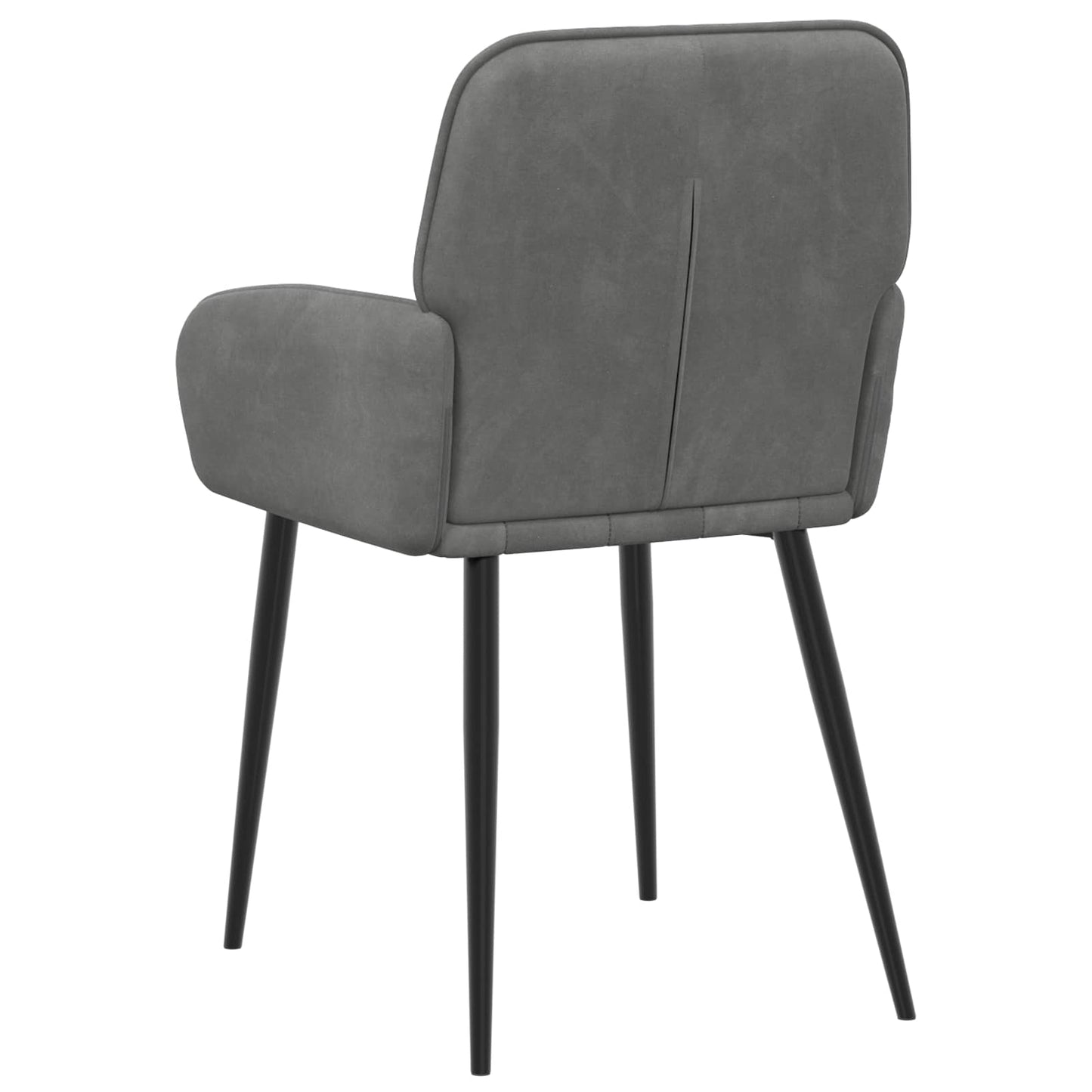 Spisestole 4 stk. Fløjl Mørkegrå 56.5 x 50 x 85 cm