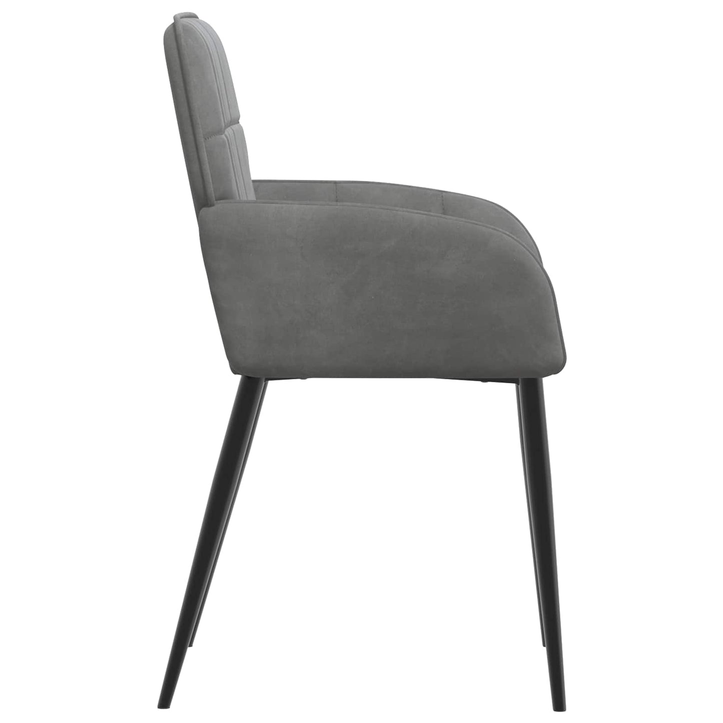 Spisestole 4 stk. Fløjl Mørkegrå 56.5 x 50 x 85 cm