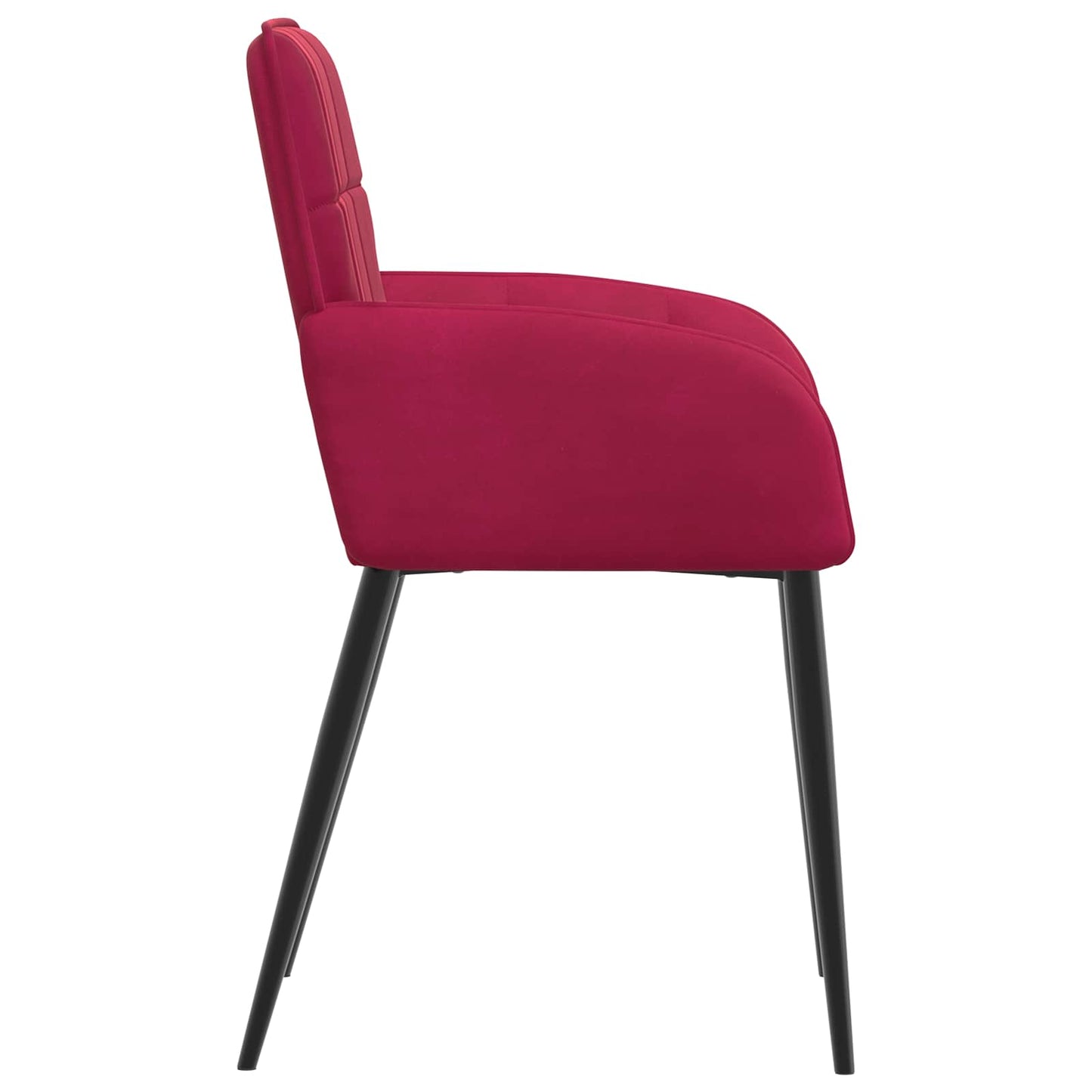 Spisestole 4 stk. Fløjl Vinrød 56.5 x 50 x 85 cm