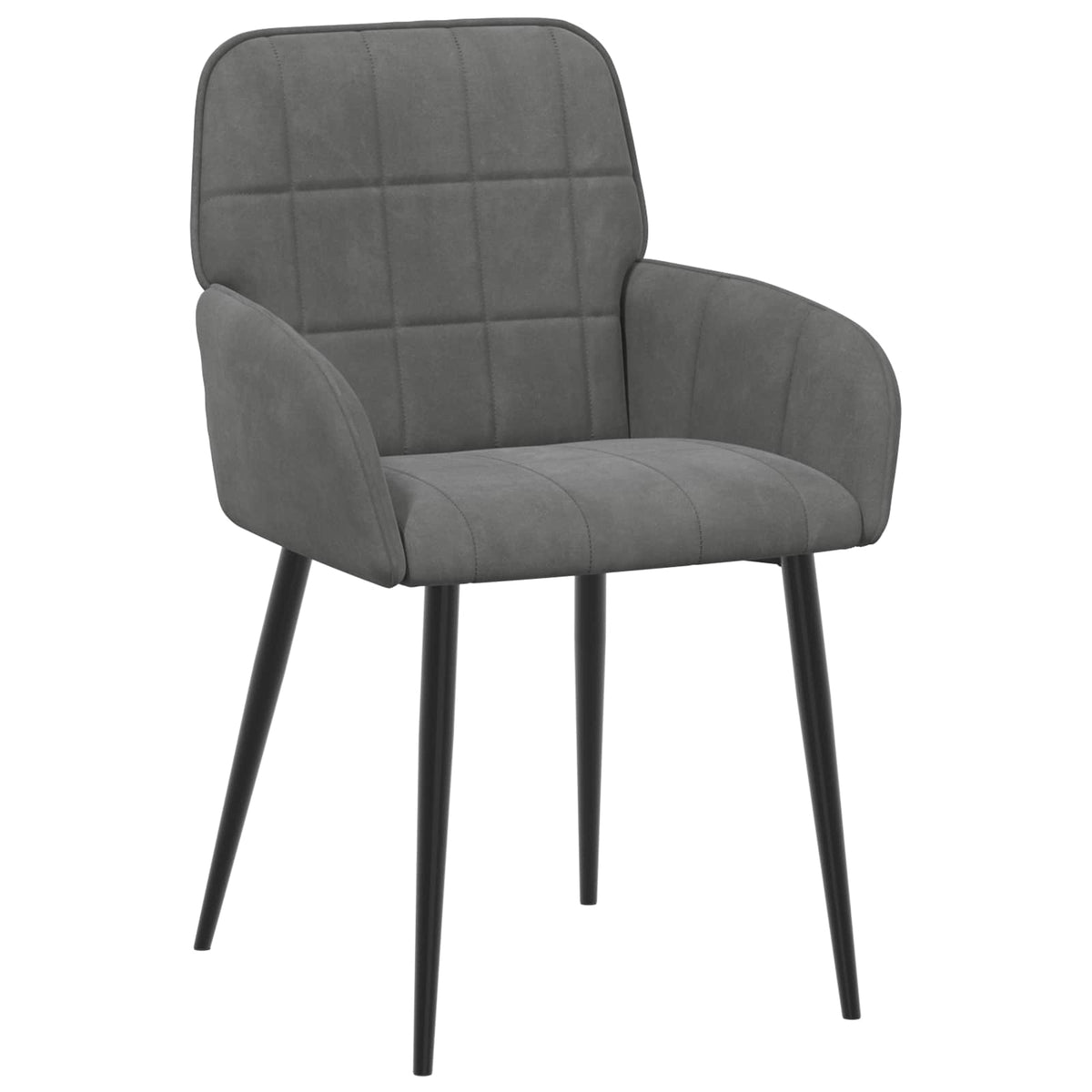 Spisestole 6 stk. Fløjl Mørkegrå 56.5 x 50 x 85 cm