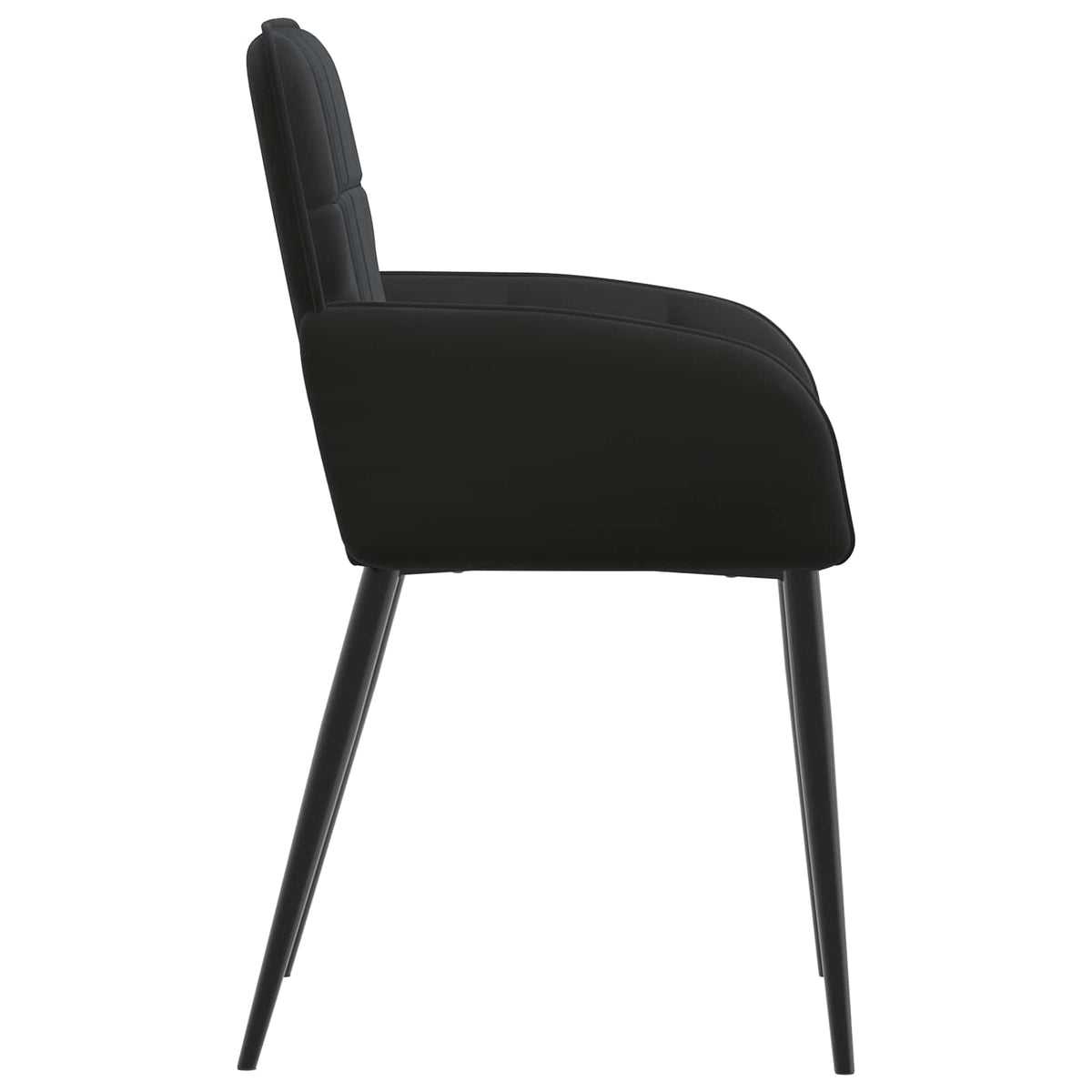 Spisestole 6 stk. Fløjl Sort 56.5 x 50 x 85 cm