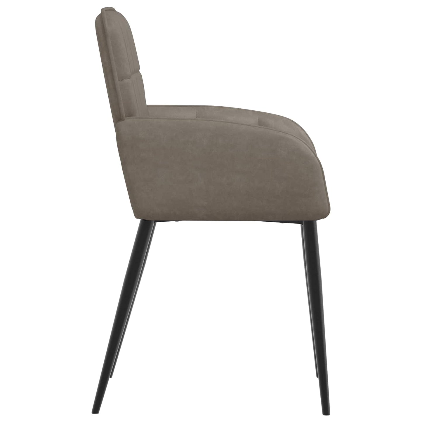Spisestole 4 stk. Kunstlæder Grå 56,5 x 50 x 85 cm