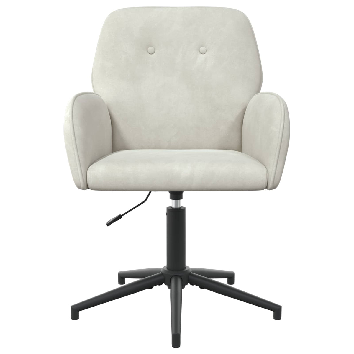 Drejestole 2 stk. 54 x 55 x 90 cm Cremefarvet Fløjl