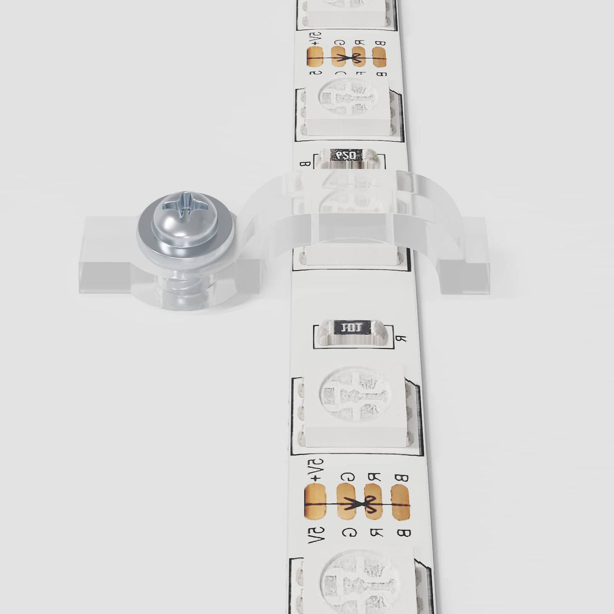 LED Strip 2 stk. Sort og Gennemsigtig Kobber og plastik