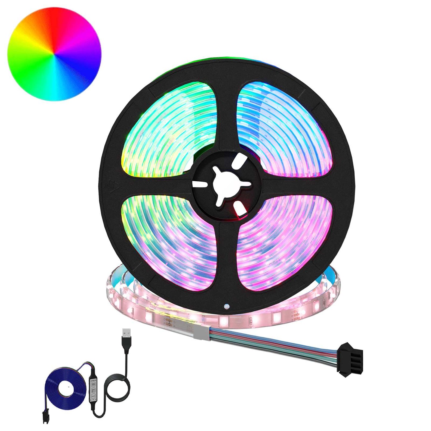 LED Strip 12 stk. Sort og Gennemsigtig Kobber og plastik
