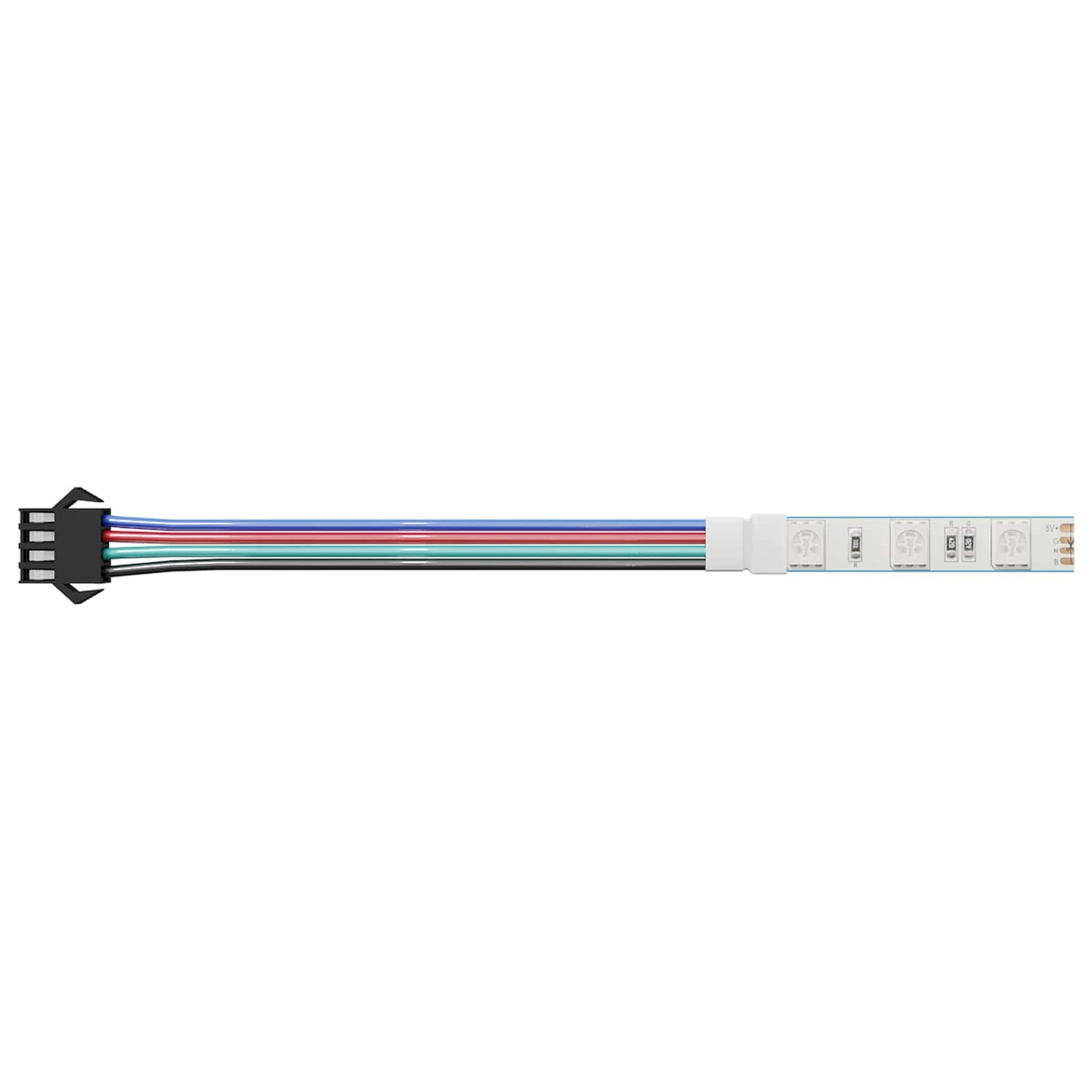 LED Strip 2 stk. Sort og flerfarvet Kobber og plastik