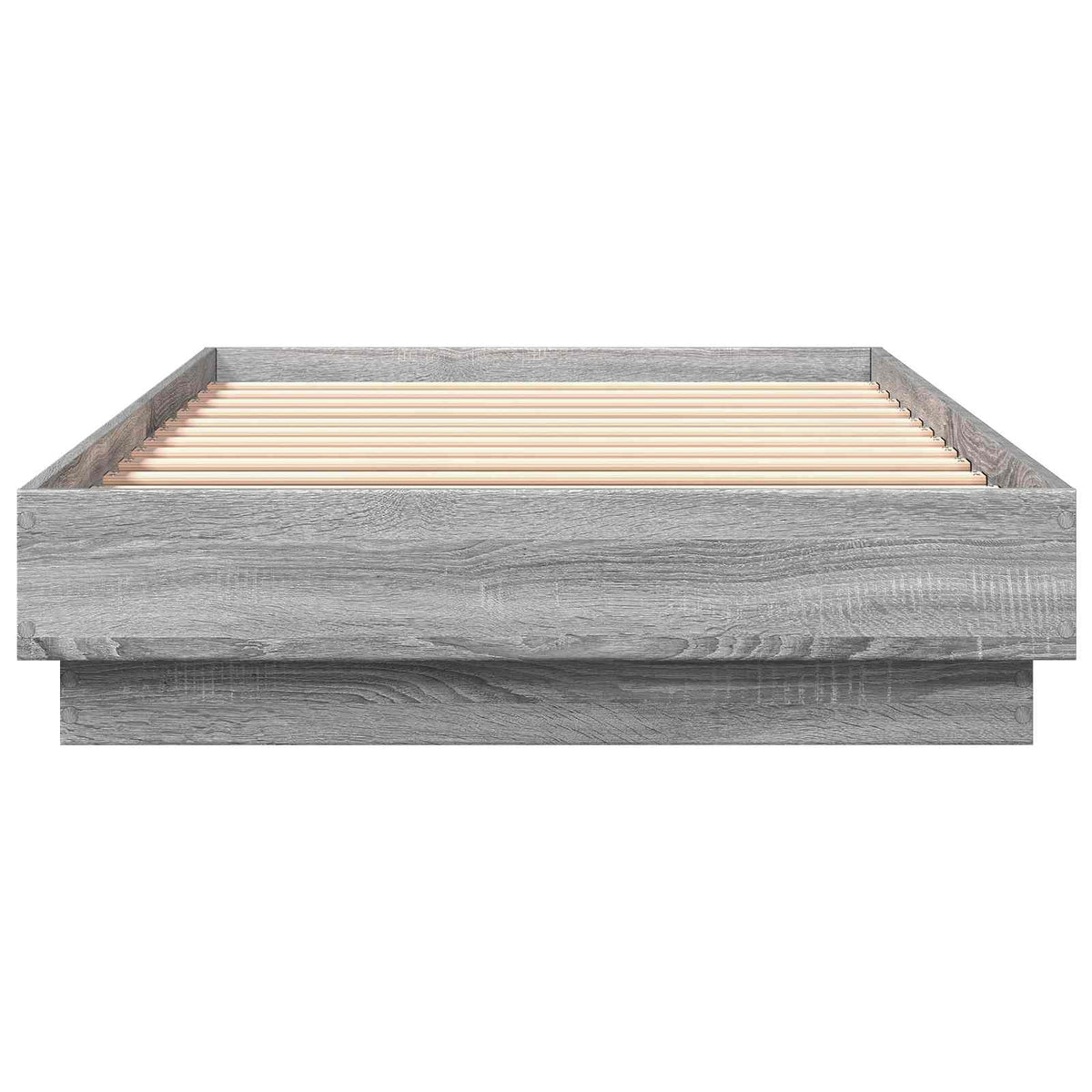 Senge ramme med LED Grå Sonoma 80 x 200 cm Konstrueret træ