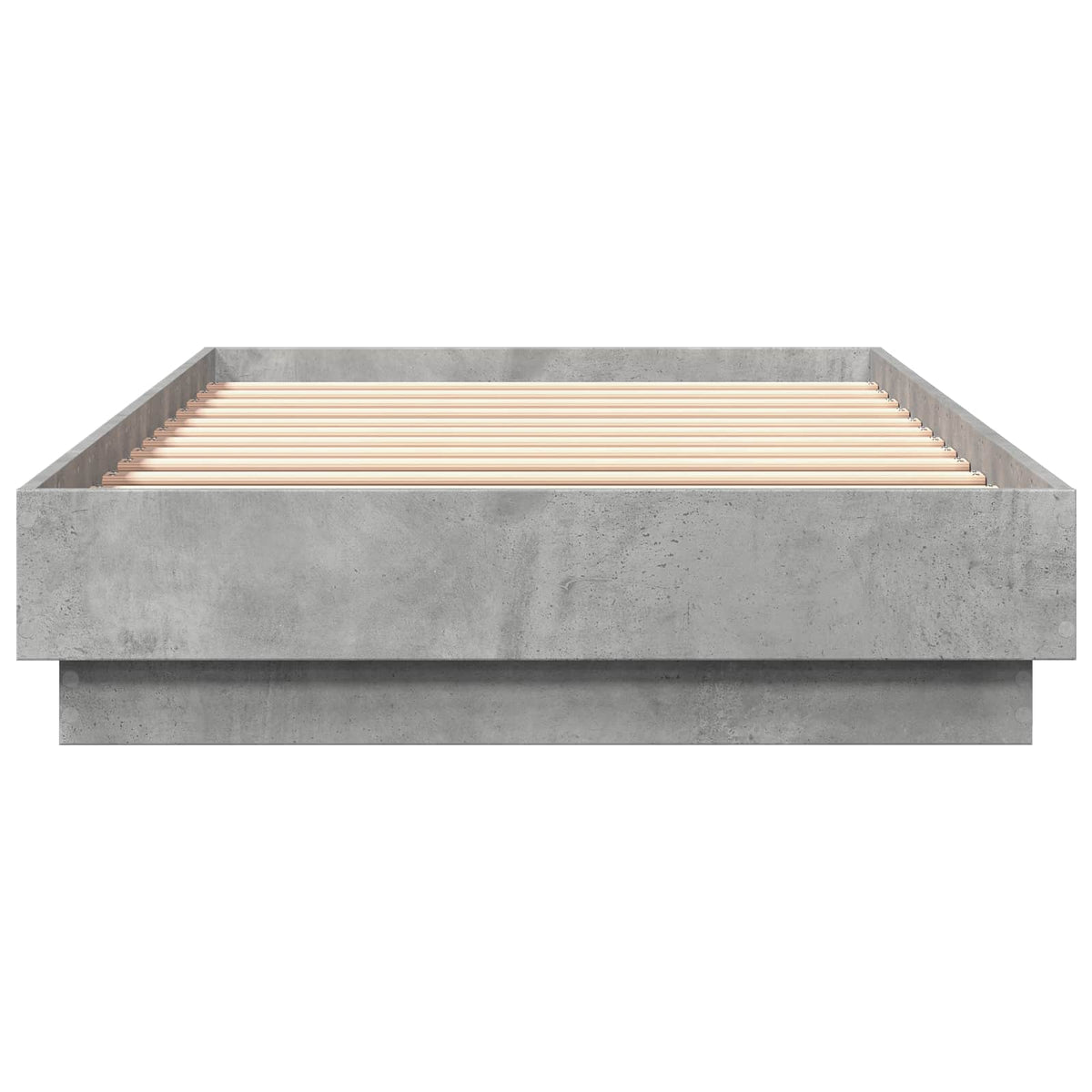 Senge ramme med LED Betongrå 80 x 200 cm Konstrueret træ