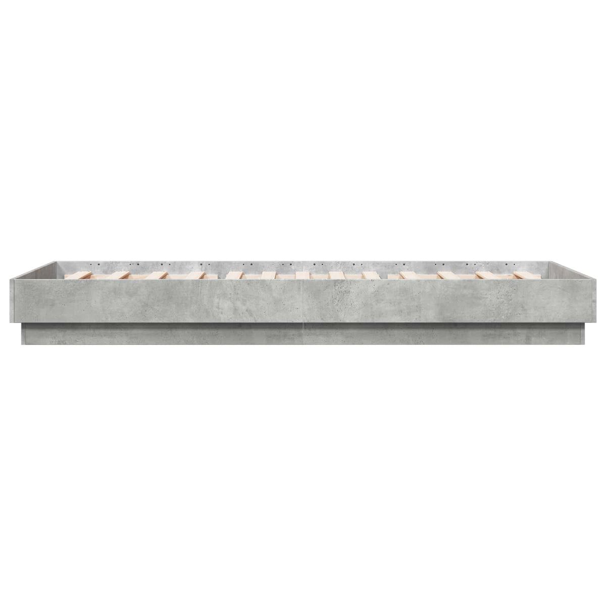 Senge ramme med LED Betongrå 80 x 200 cm Konstrueret træ