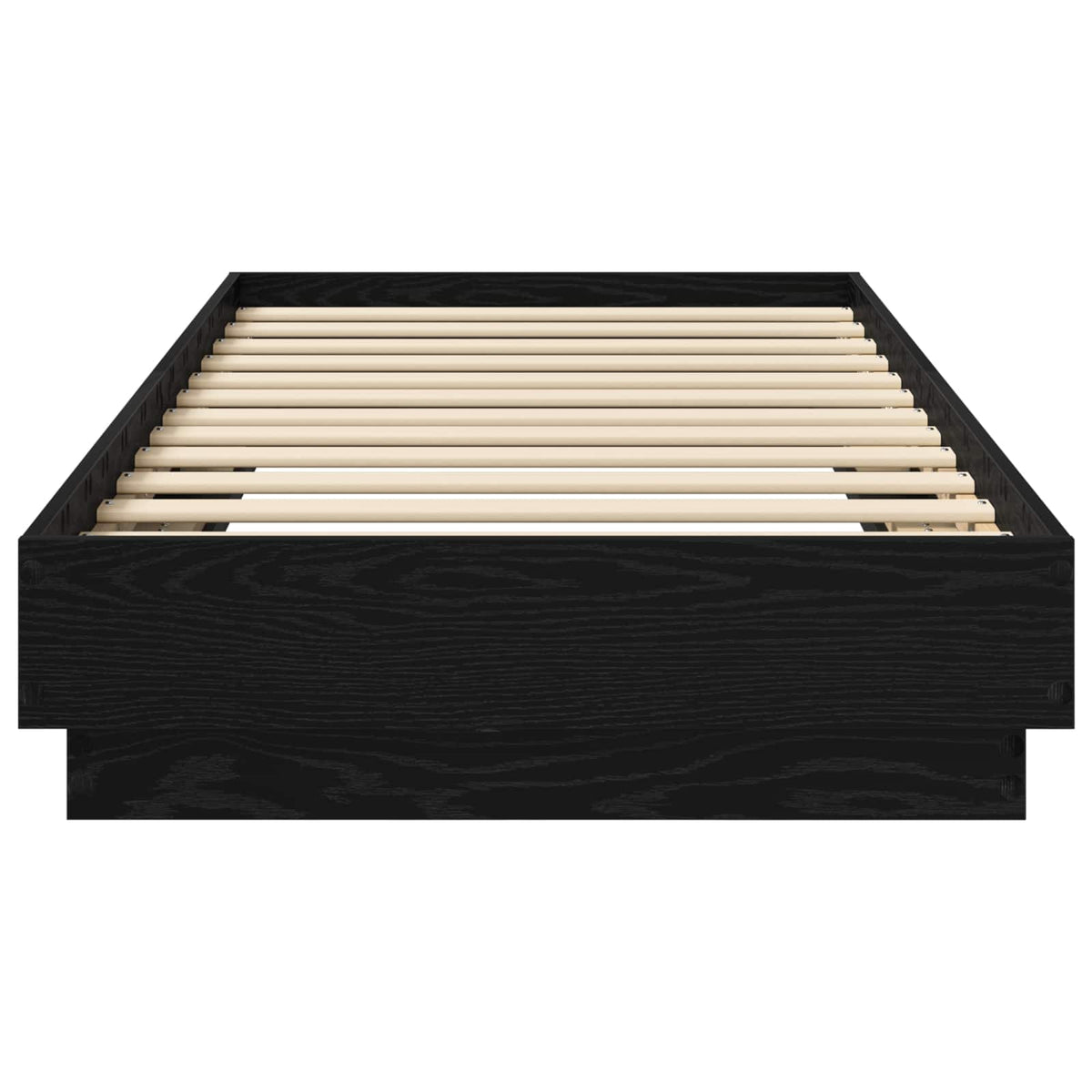Senge ramme med LED Sort eg 80 x 200 cm Konstrueret træ