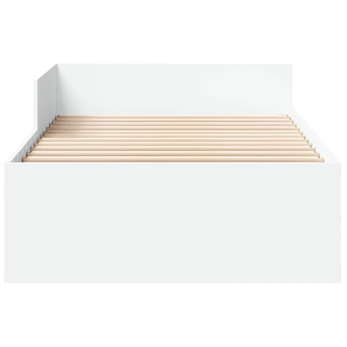 Sengestel med hovedgærde Hvid 80 x 200 cm Konstrueret træ