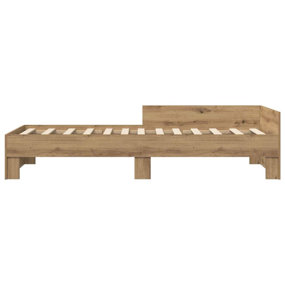 Sengestel med hovedgærde Artisan-eg 80 x 200 cm Konstrueret træ