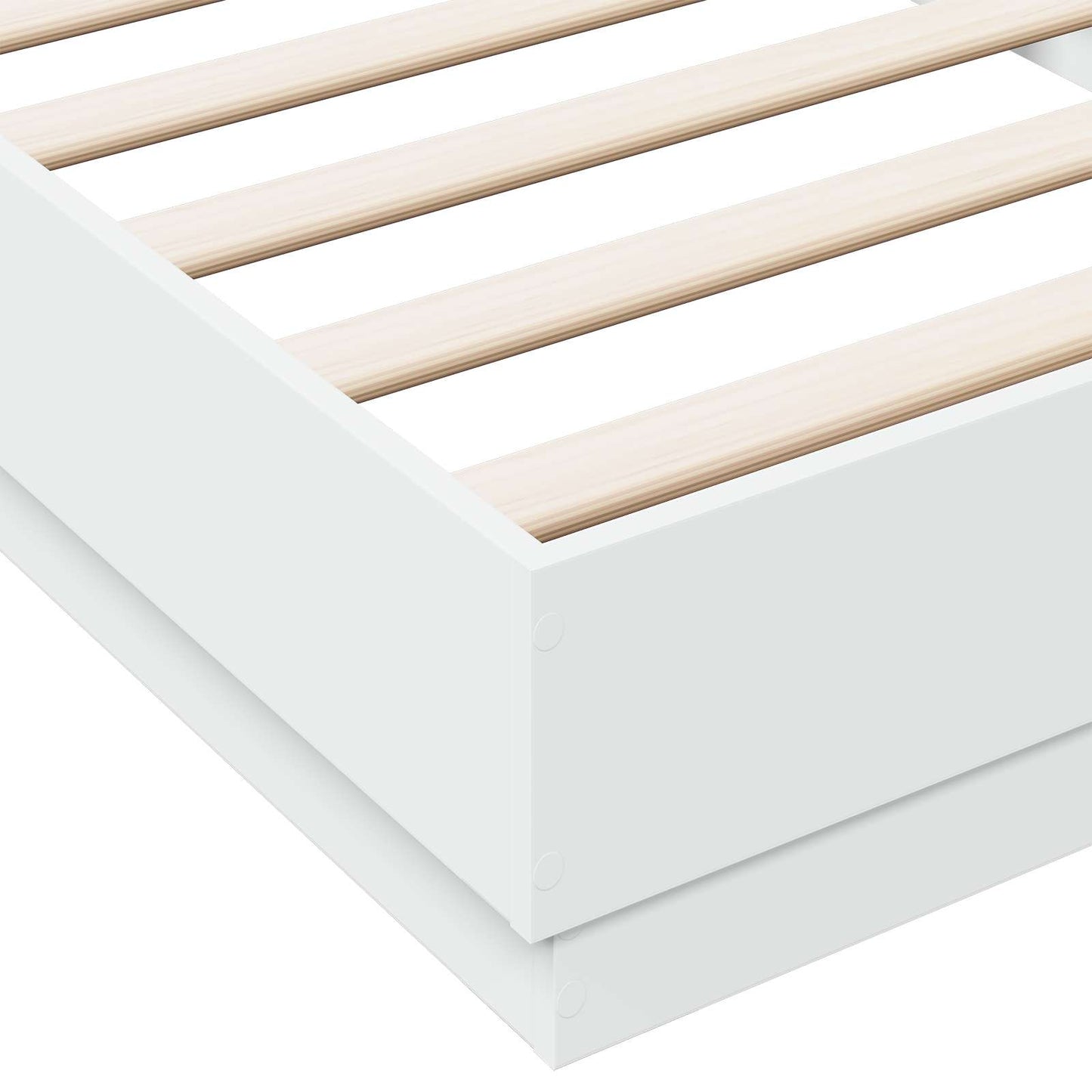 Gulvsengramme Hvid 80 x 200 cm Konstrueret træ