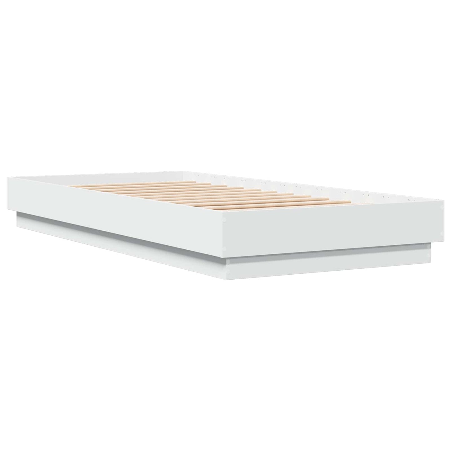 Gulvsengramme Hvid 80 x 200 cm Konstrueret træ