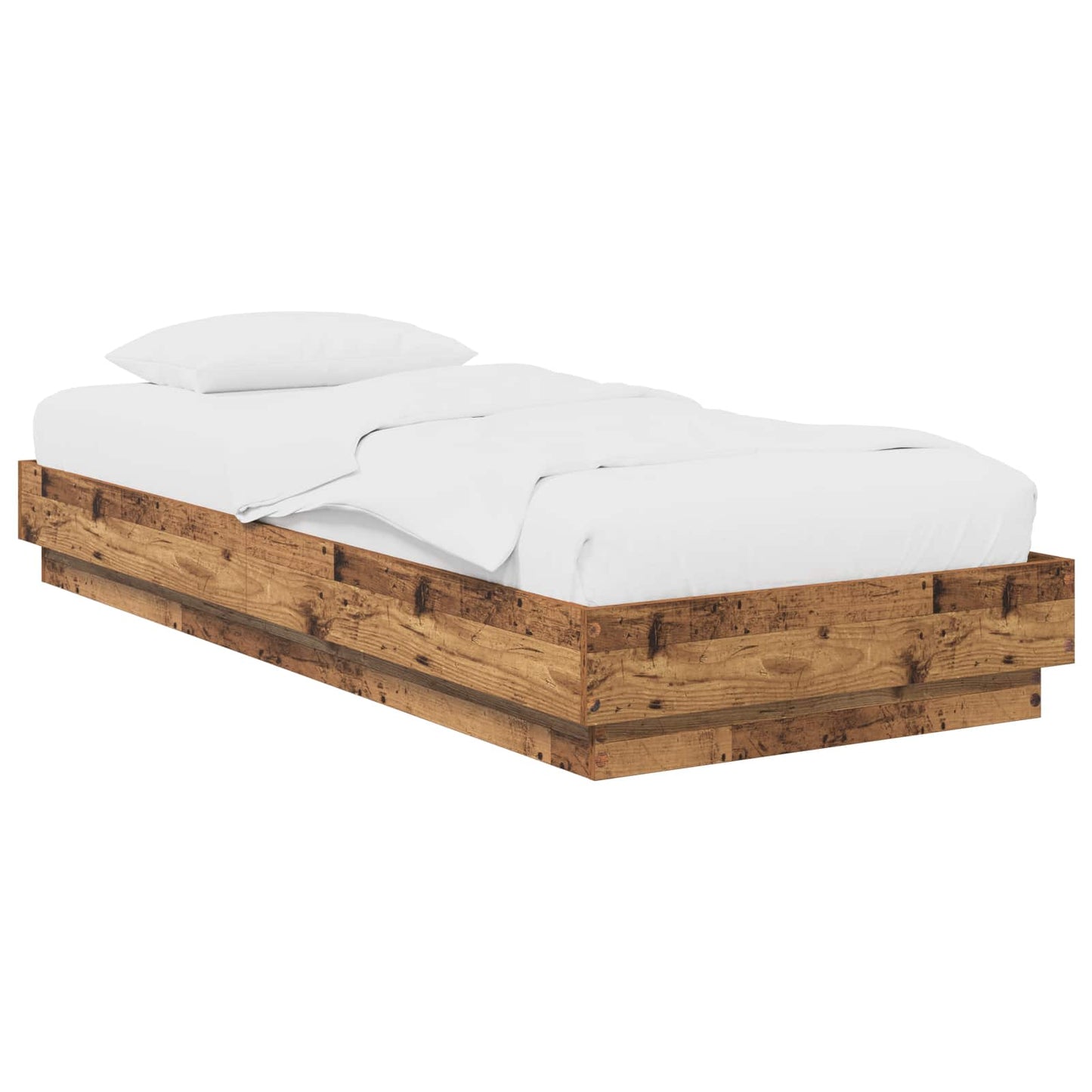 Gulvsengramme Gammelt træ 80 x 200 cm Konstrueret træ