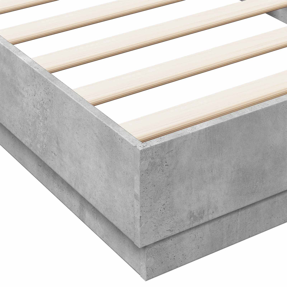 Gulvsengramme Betongrå 80 x 200 cm Konstrueret træ