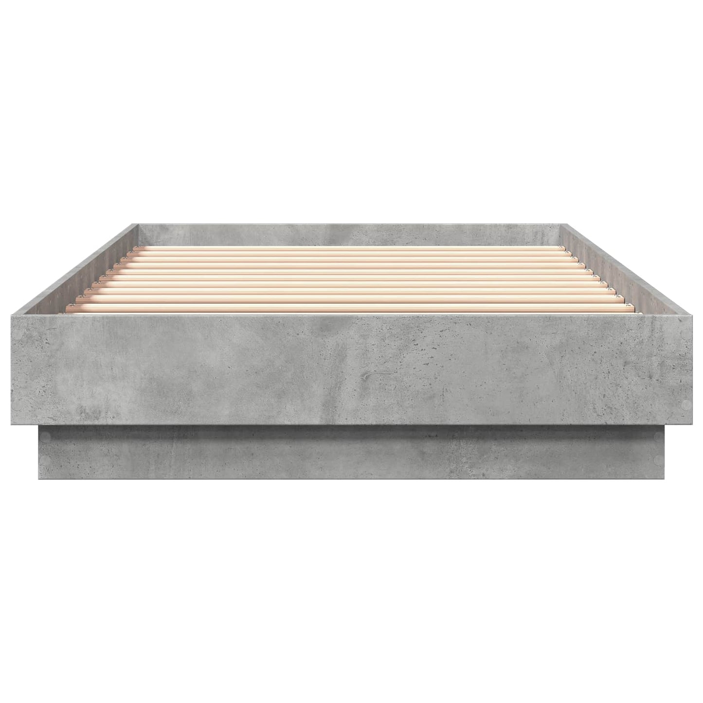 Gulvsengramme Betongrå 80 x 200 cm Konstrueret træ