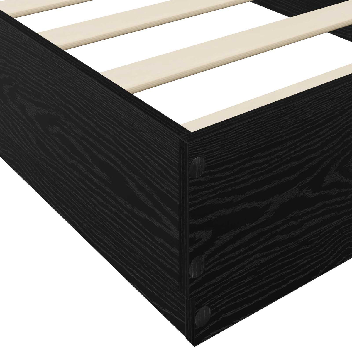Gulvsengramme Sort eg 80 x 200 cm Konstrueret træ