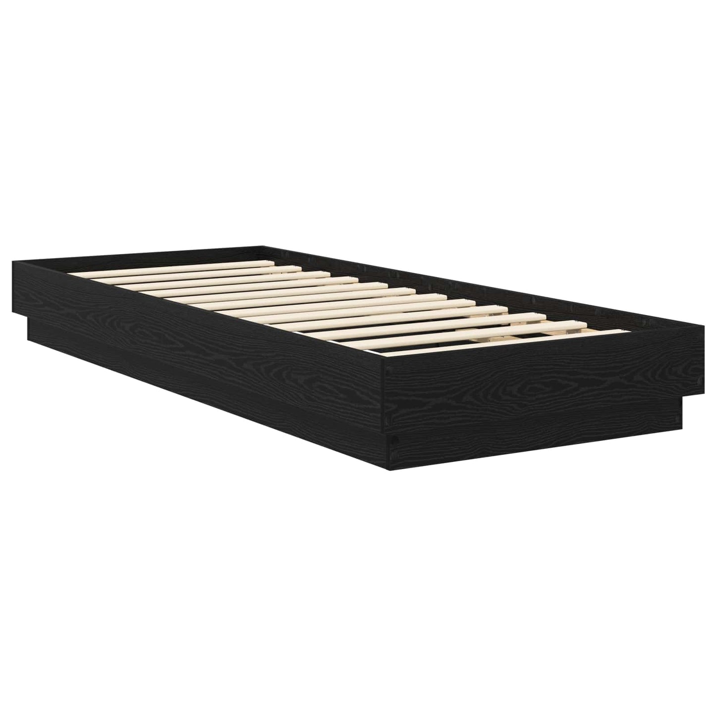 Gulvsengramme Sort eg 80 x 200 cm Konstrueret træ