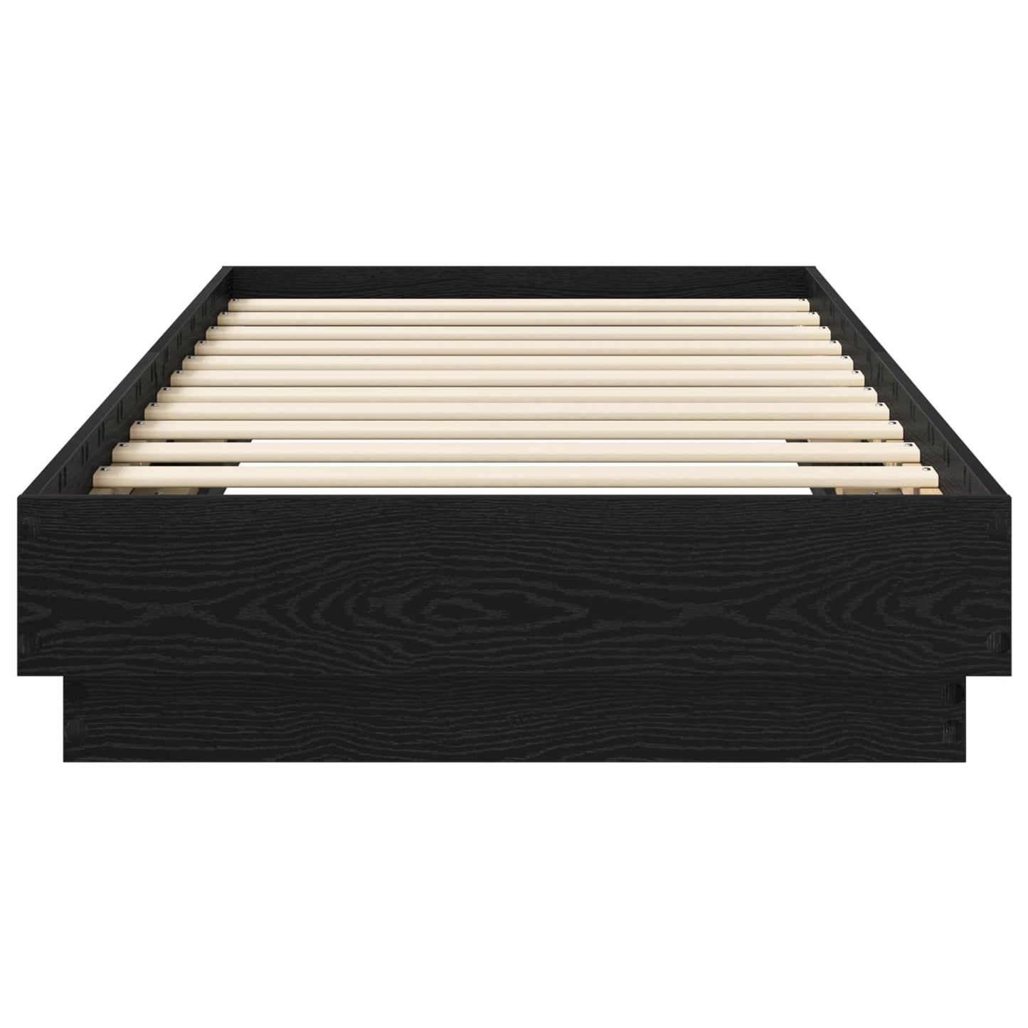 Gulvsengramme Sort eg 80 x 200 cm Konstrueret træ