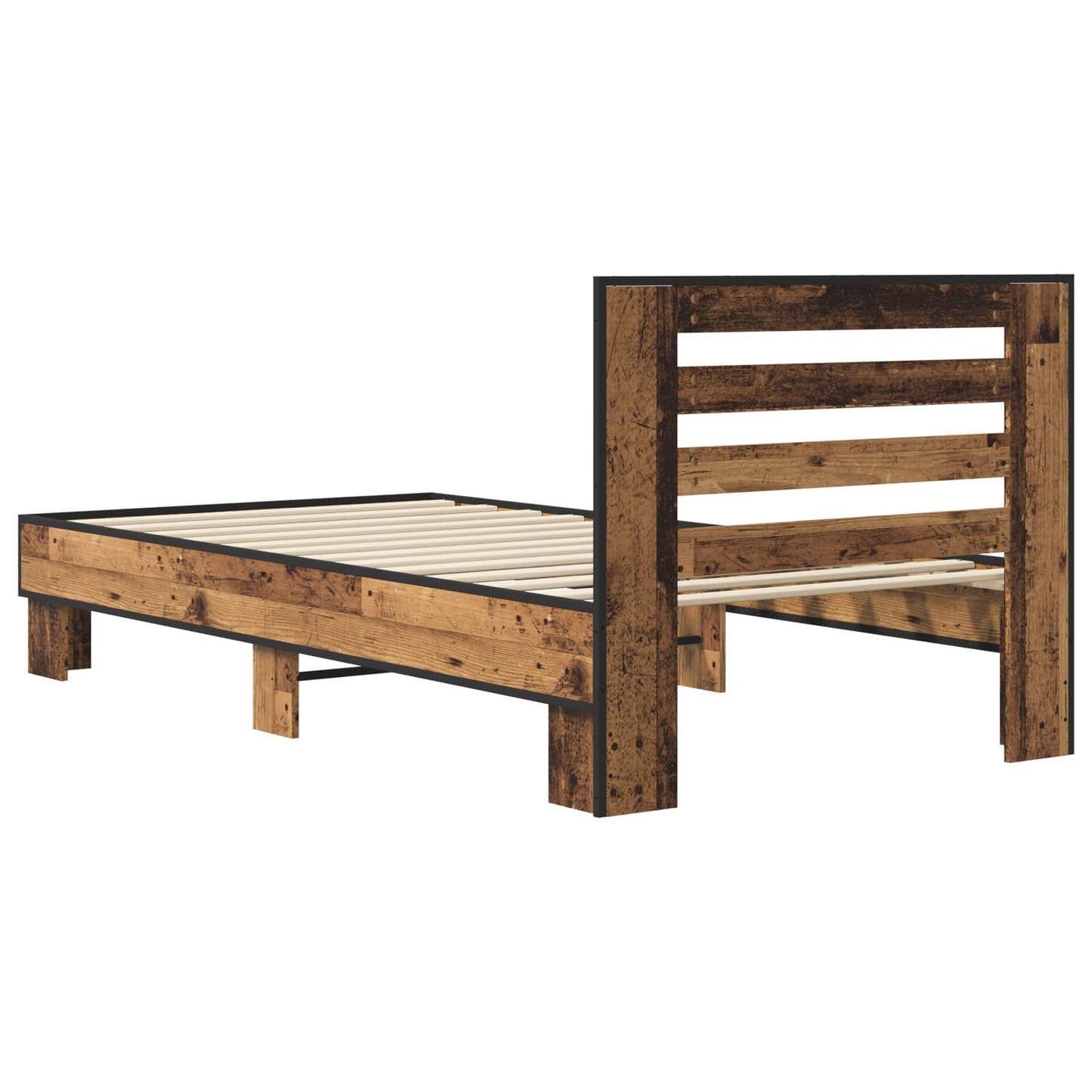 Sengestel med hovedgærde Gammelt træ 80 x 200 cm