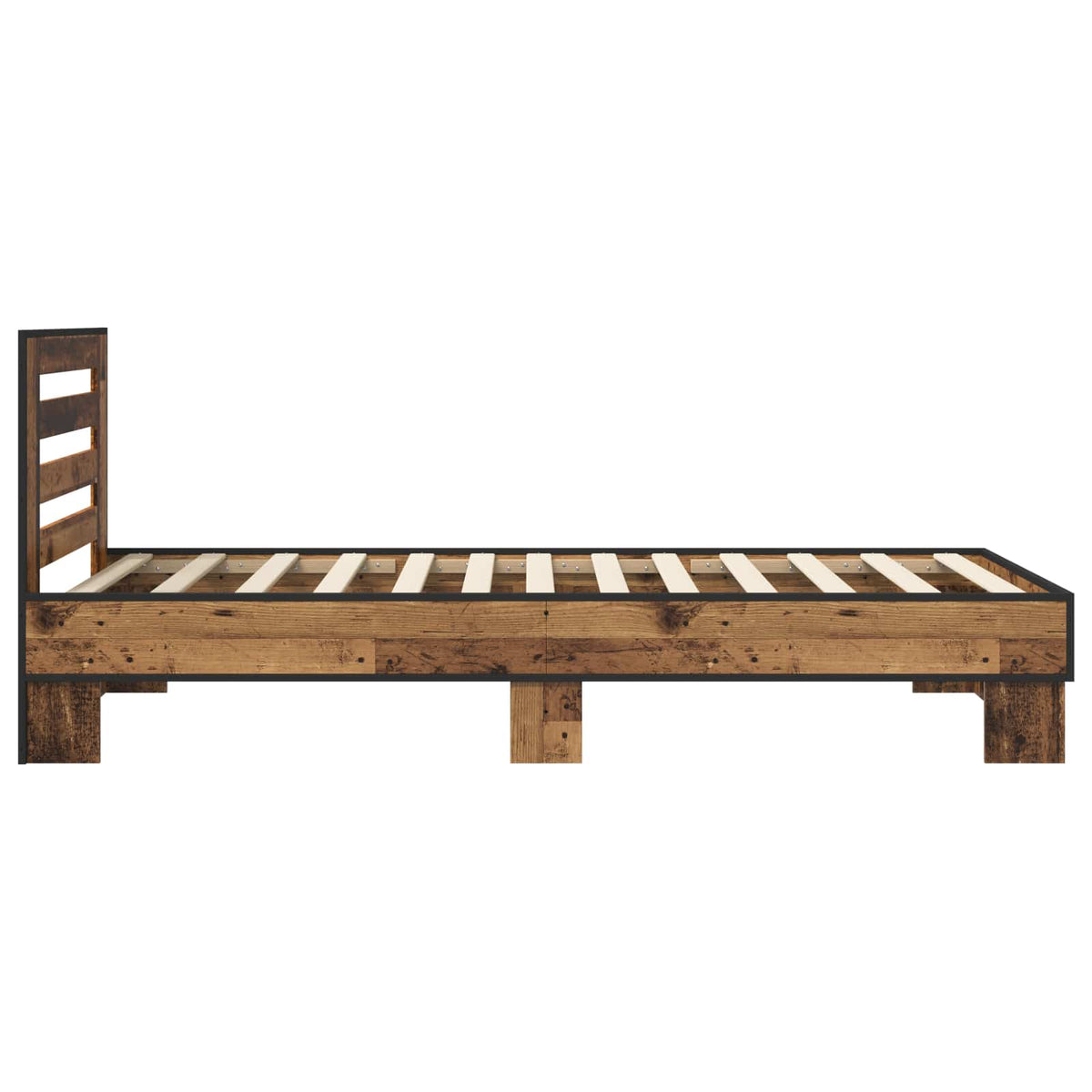 Sengestel med hovedgærde Gammelt træ 80 x 200 cm