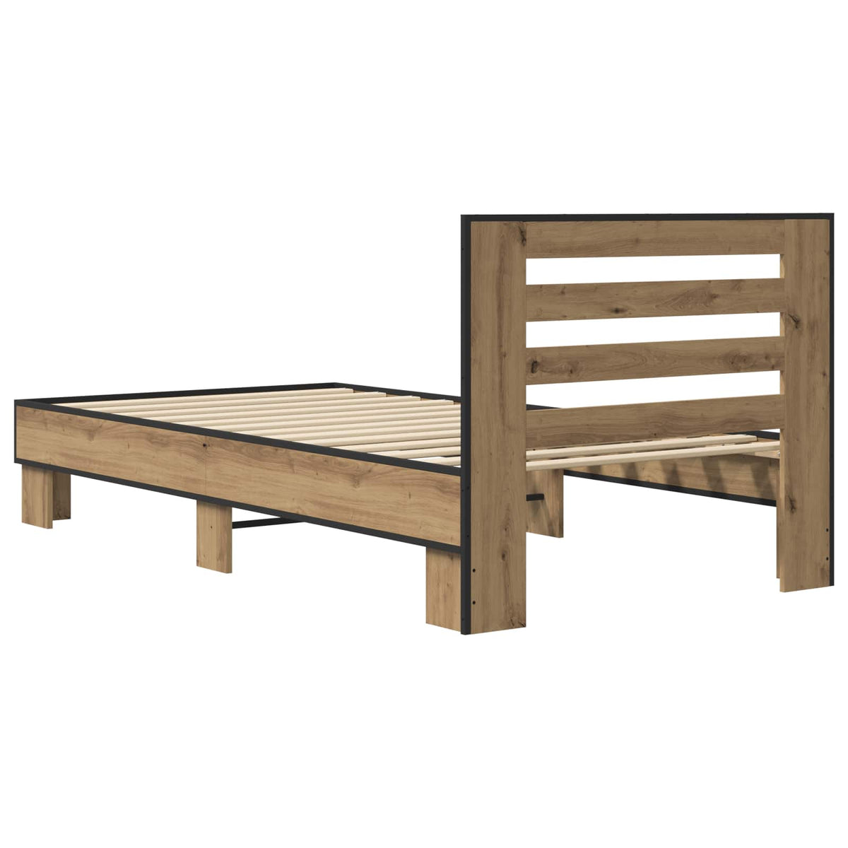 Sengestel med hovedgærde Artisan-eg 80 x 200 cm Konstrueret træ