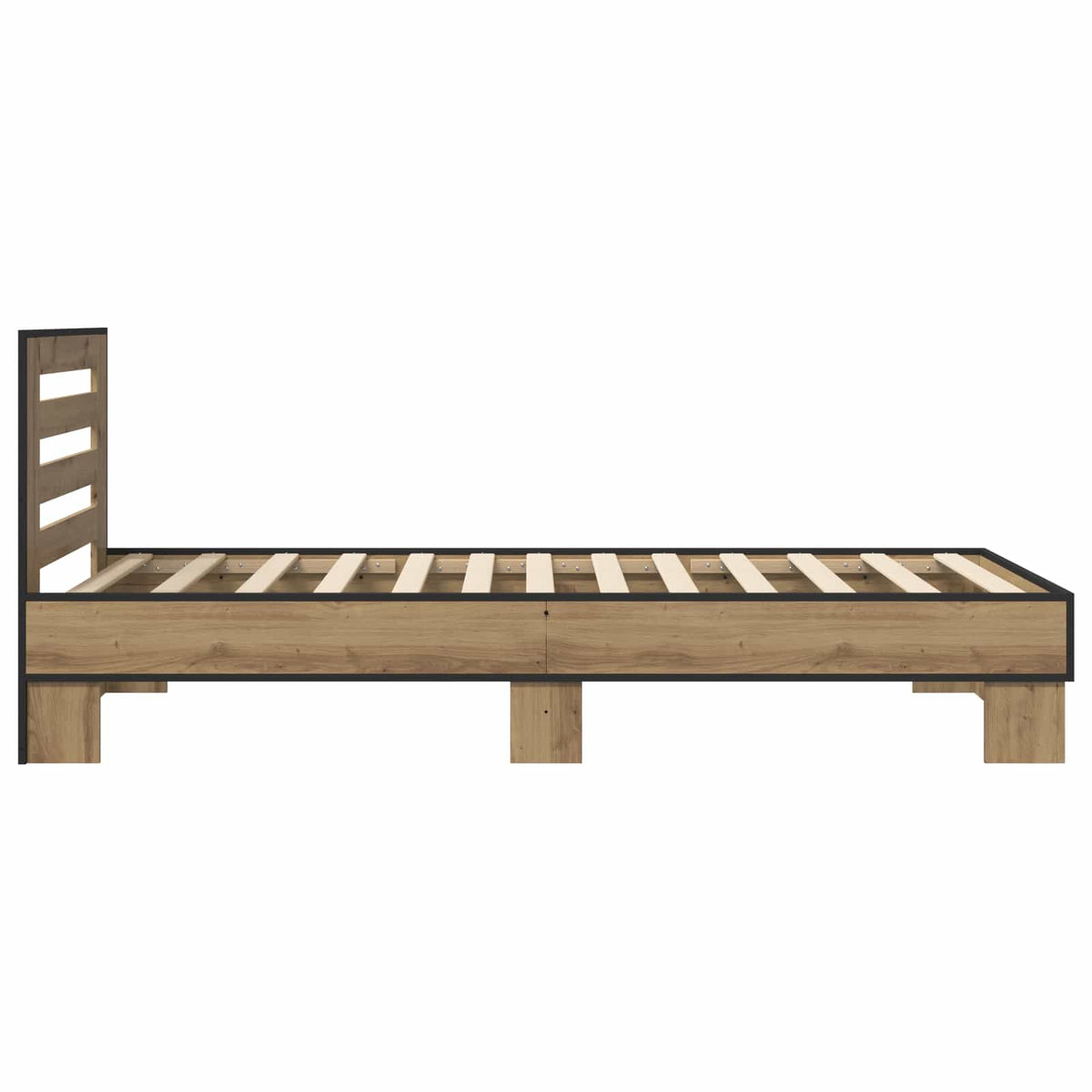 Sengestel med hovedgærde Artisan-eg 80 x 200 cm Konstrueret træ
