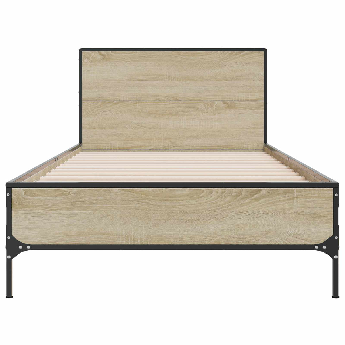 Sengestel med hovedgærde Sonoma-eg 80 x 200 cm Konstrueret træ
