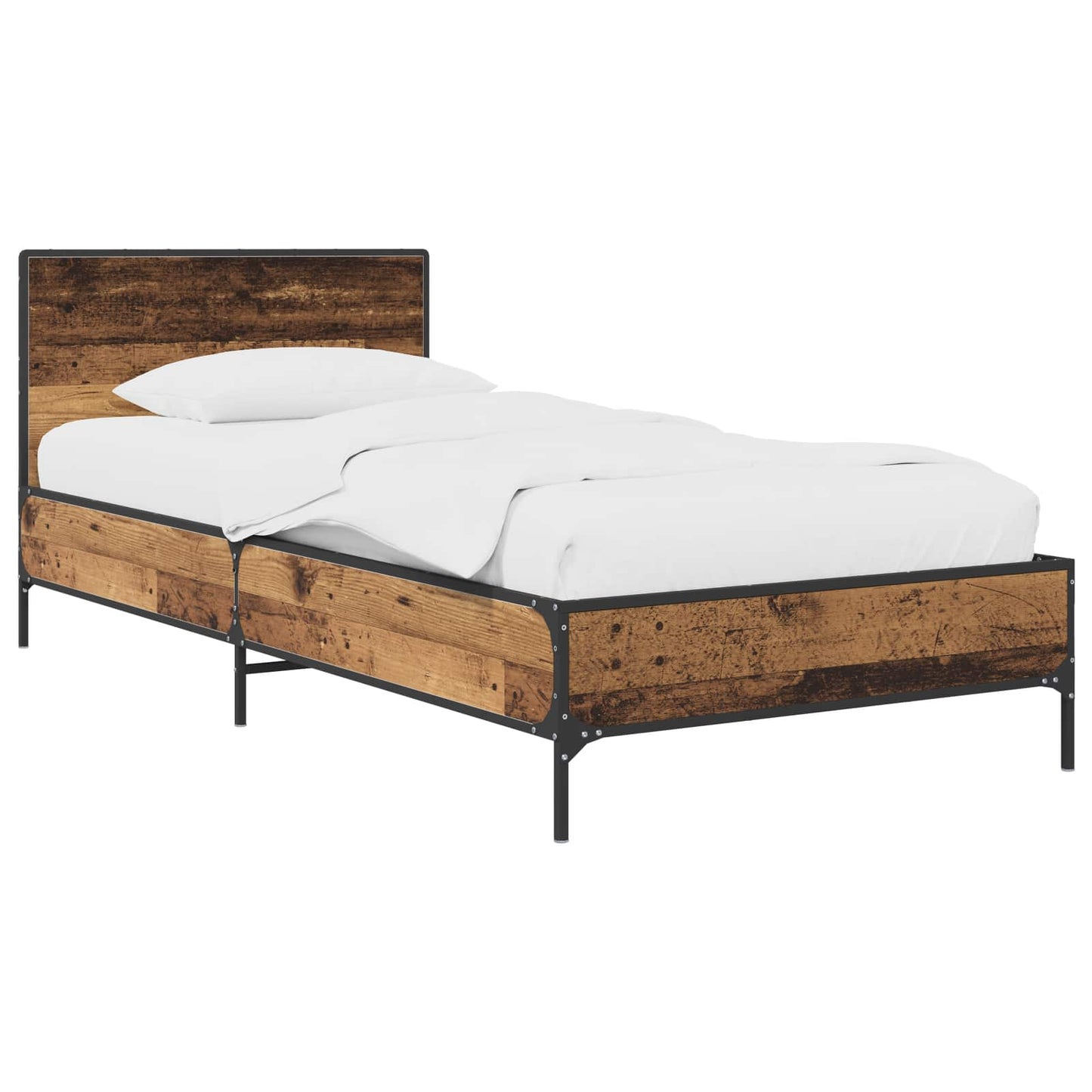 Sengestel med hovedgærde Gammelt træ 80 x 200 cm