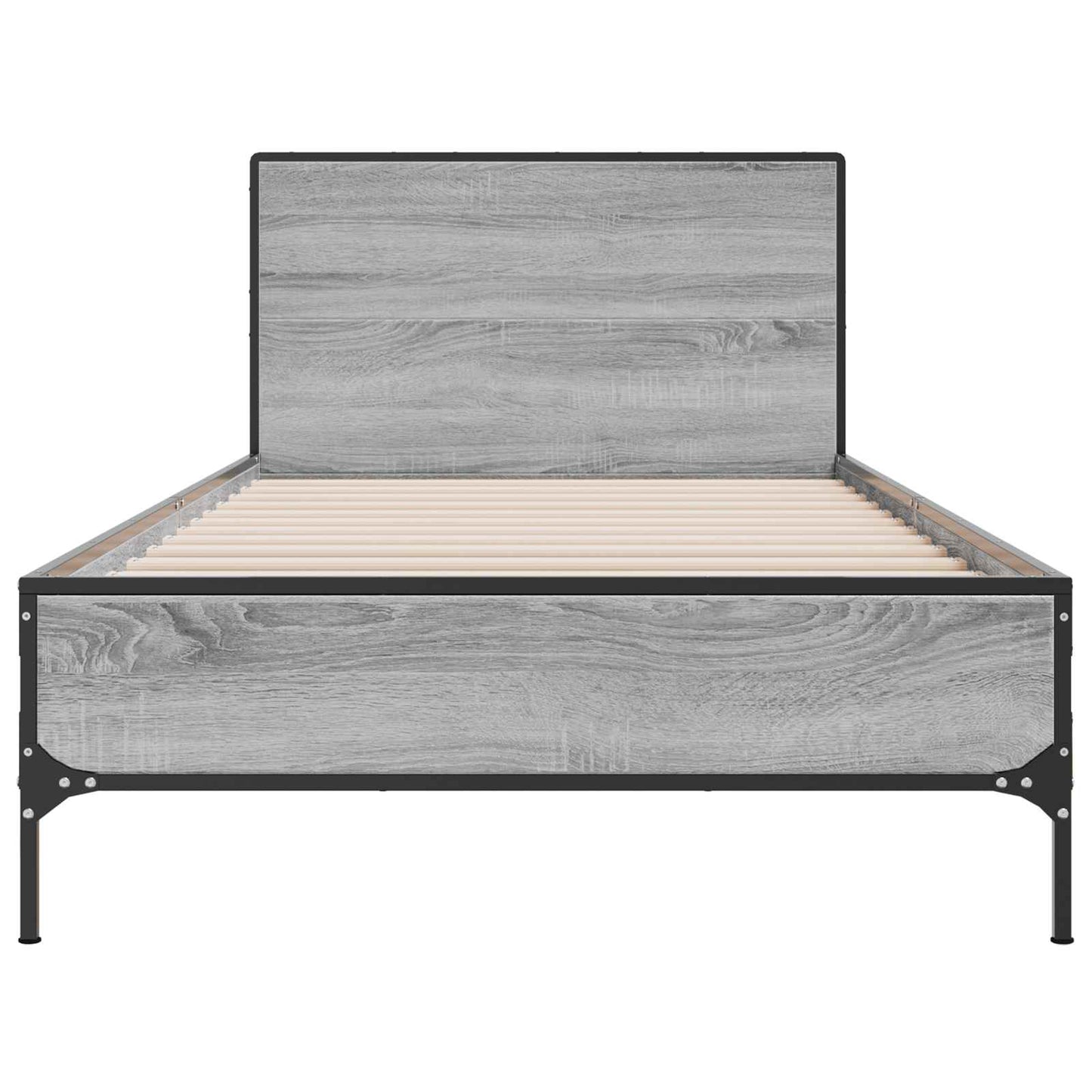 Sengestel med hovedgærde Grå Sonoma 80 x 200 cm Konstrueret træ